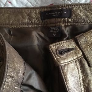 Leather jeans